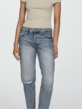 MANGO➕Distressed Girlfriend Jeans